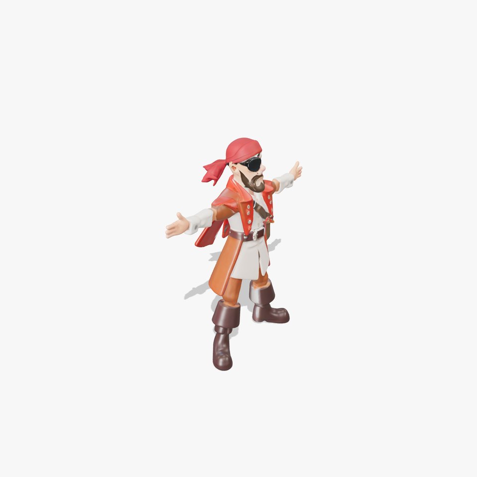 Rugged Pirate Captain model pack